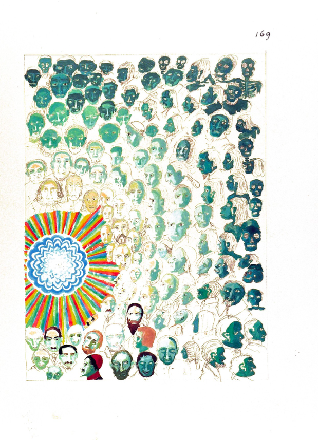 Jung’s unfinished drawing Faces and Skulls in The Red Book